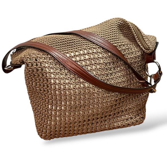 Brown Woven Shoulder Bag - Picture 1 of 10